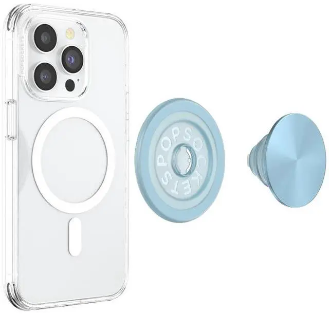 Alt view image 5 of 7 - Phone Grip for MagSafe, Magnetic Holder, Phone Stand, Light Blue - Blue Sigh