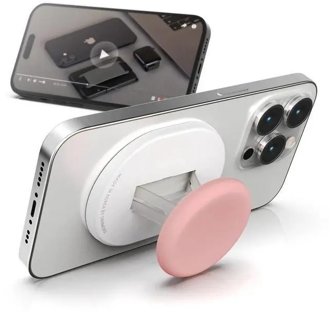Alt view image 3 of 7 - Magnetic Phone Grip, Magnetic Phone Holder Compatible with MagSafe Stand, Ensuring Finger Comfort for iPhone 16 15 14 13 12, M-Mini Tok Black