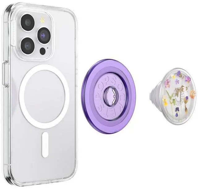 Alt view image 4 of 6 - Phone Grip for MagSafe, Magnetic Holder, Phone Stand - Purple Fields