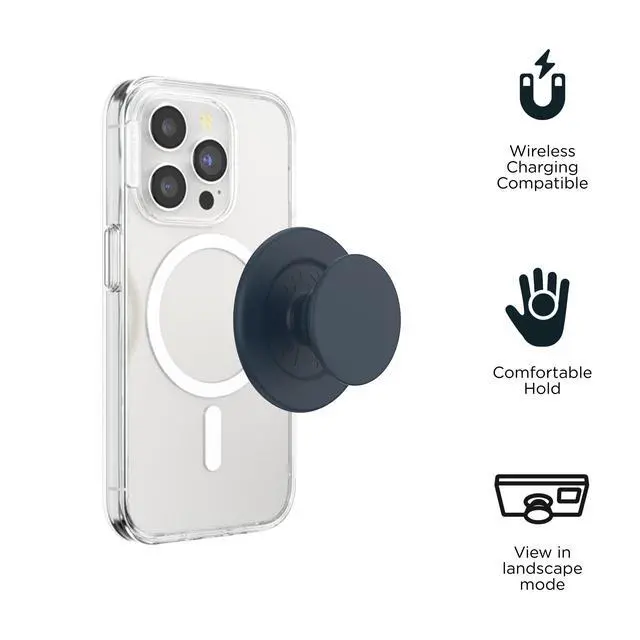Alt view image 3 of 6 - Phone Grip for MagSafe, Magnetic Holder, Phone Stand - Soft Touch Navy