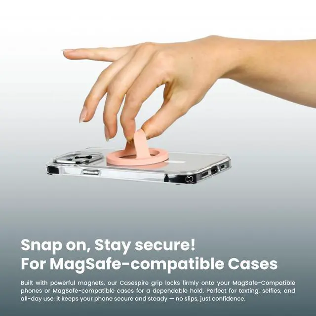 Alt view image 2 of 7 - Magnetic Silicone Phone Grip Loop Holder for MagSafe iPhone Case