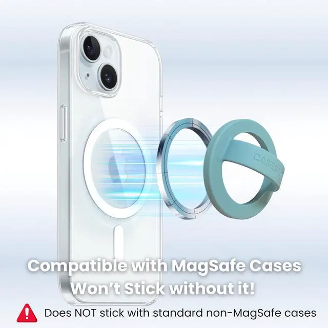 Alt view image 4 of 7 - Magnetic Silicone Phone Grip Loop Holder for MagSafe iPhone Case