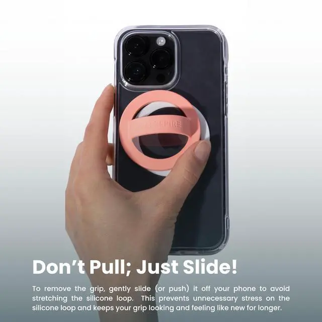 Alt view image 5 of 7 - Magnetic Silicone Phone Grip Loop Holder for MagSafe iPhone Case
