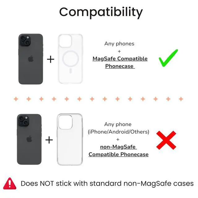 Alt view image 7 of 7 - Magnetic Silicone Phone Grip Loop Holder for MagSafe iPhone Case