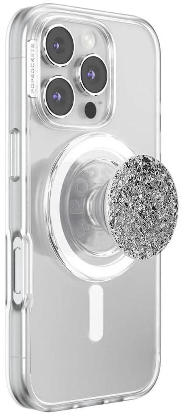 Main image of Phone Grip for MagSafe, Magnetic Holder, Phone Stand, Silver - Confetti Foil Silver