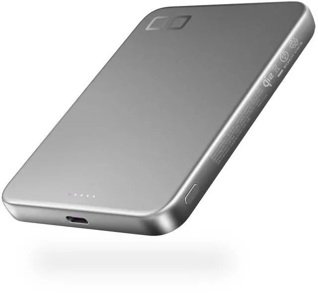 Main image of CIO Qi2 Magsafe Charger, 5000mAh Ultra-Slim Magnetic Wireless Charger iPhone, Magsafe Battery Pack, 15W Wireless + 20W USB-C PD iPhone Magnetic Fast SMARTCOBY Slim 5K (Silver, Safety Model)