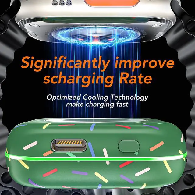 Alt view image 5 of 7 - Portable Wireless Charger for Apple Watch Series 10/9/8/UItra/7/6/5/4/3/2/SE/Nike,Compact Travel Purse Essentials Magnetic iWatch Charger 1200mAh Extra Power Bank Keychain Style