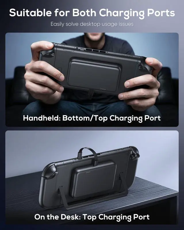 Alt view image 4 of 7 - Magnetic Battery Pack for Nintendo Switch 2 2025, 10000mAh 20W Fast Charger Extended Power Bank for Switch/OLED/iPhone/Smartphone Portable Accessories for Extra 2.8x Game Time