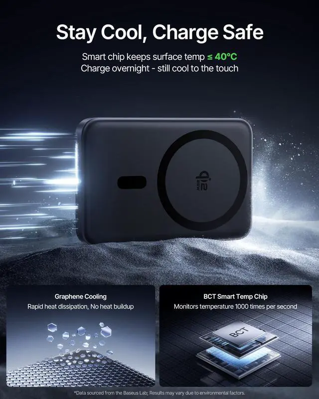 Alt view image 5 of 7 - for MagSafe Portable Charger, Qi2.2 25W Wireless Magnetic Power Bank 10000mAh with USB-C Cable 45W PD Charging, Flight-Safe Travel Portable Battery Pack for iPhone 17/16/15/14/13/12 Only