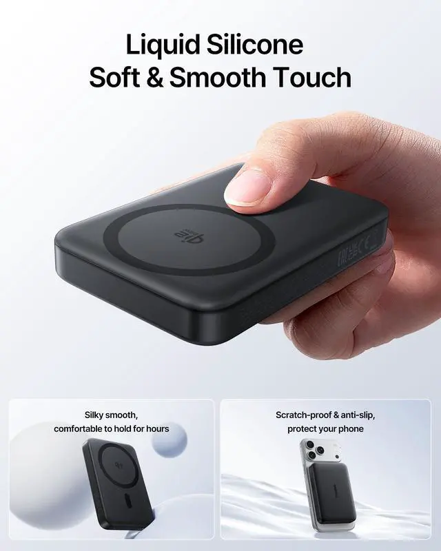 Alt view image 6 of 7 - for MagSafe Portable Charger, Qi2.2 25W Wireless Magnetic Power Bank 10000mAh with USB-C Cable 45W PD Charging, Flight-Safe Travel Portable Battery Pack for iPhone 17/16/15/14/13/12 Only