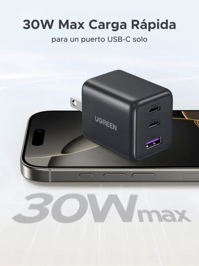 Alt view image 4 of 5 - Magnetic Power Bank 10000mAh Bundle with 30W USB C GaN Wall Charger Magnetic Wireless PD 20W and 3 Port Fast Charger for iPhone 17 16 15 iPad Travel