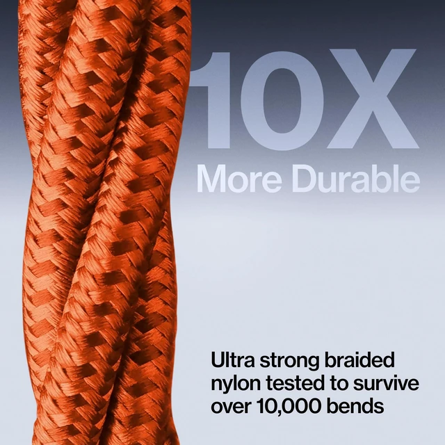 Alt view image 5 of 7 - Statik MagStack Pro USB C to USB C Coiling Magnetic Charging Cable, 100W, Nylon Braided Tangle-Free Design, Magnetic Coiling, Data Transfer, Compatible with iPhone & Android, 3FT Orange, 3 Pack