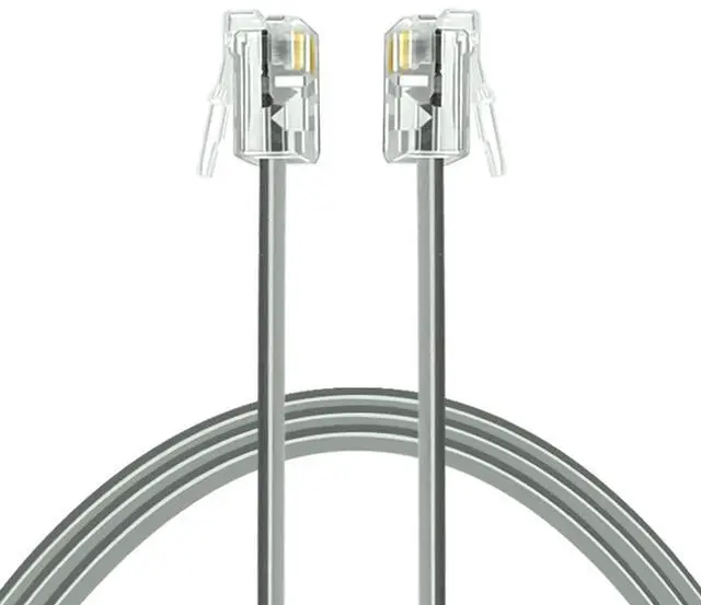 Main image of Phone Cord 10ft Telephone Cord Phone Cable RJ11 6P4C Male to Male for Landline and Fax - 10 Feet