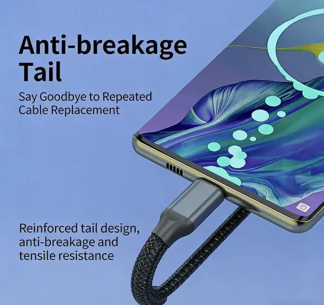 Alt view image 4 of 7 - 100w Multi Fast Charging Cable, 3 in 1 Multi USB Cable Fast Charging Cord with IP/Type C/Micro USB Ports for Cell Phones
