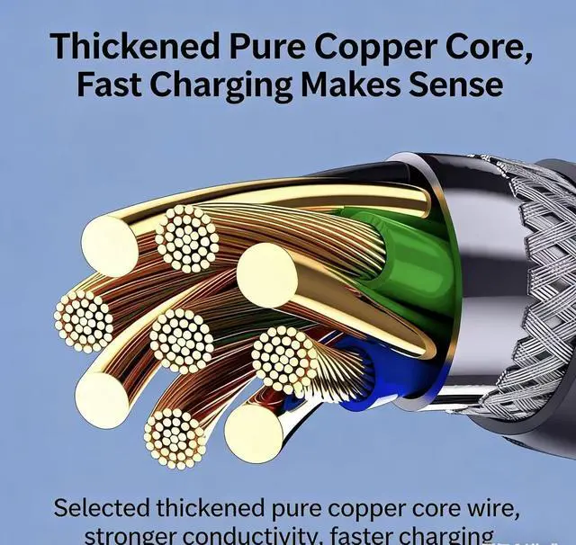 Alt view image 6 of 7 - 100w Multi Fast Charging Cable, 3 in 1 Multi USB Cable Fast Charging Cord with IP/Type C/Micro USB Ports for Cell Phones
