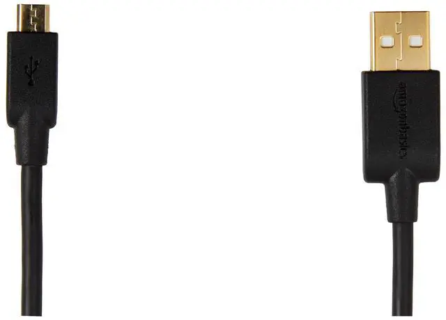 Alt view image 3 of 4 - 5-Pack USB-A to Micro USB Charging Cable for Android Phones and Tablets, 480Mbps Data Transfer, Gold-Plated Plugs, USB 2.0, 6 Foot, Black