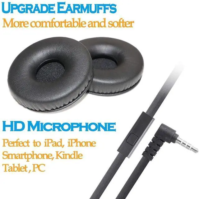 Alt view image 3 of 7 - 2 Pack Wired Classroom Headphones with Microphone for Kids All Ages K-12, Durable Students Computer Headphones for School, Library, Airplane, Online Learning and Travel (HY450, Black)
