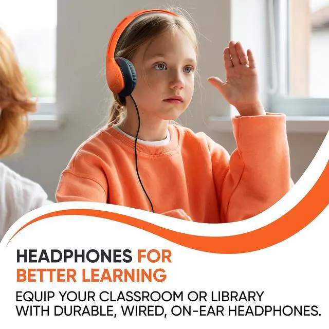 Alt view image 7 of 7 - 40 Pack Bulk Wired On-Ear Leather Headphones with 3.5mm Connector, Black