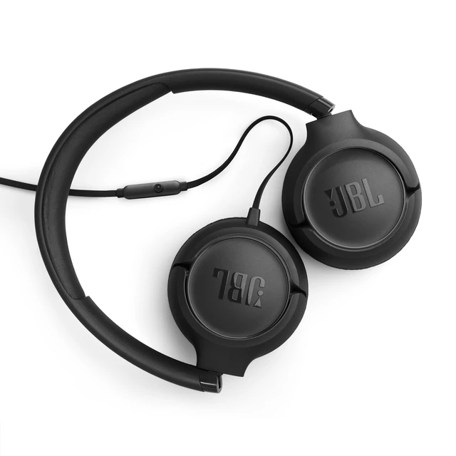 Alt view image 2 of 7 - Tune 530 Wired - Wired On-Ear Headphones - Black Pure Bass Sound, 3.5mm Connection, Lightweight + foldable, flat cable