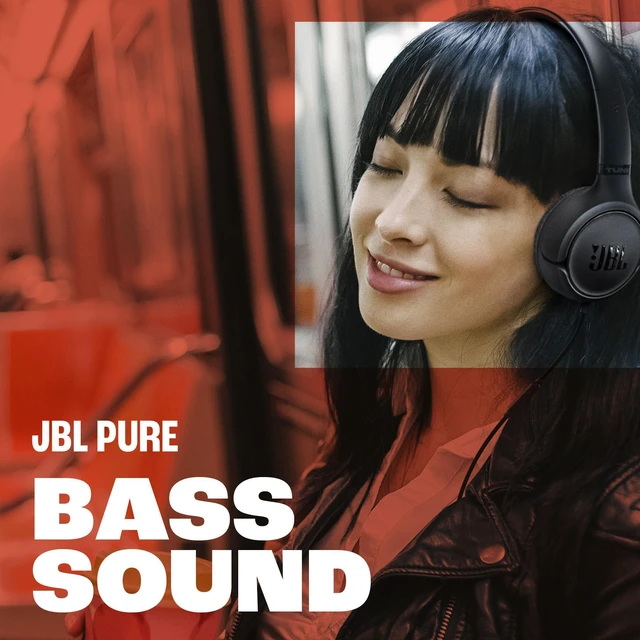Alt view image 6 of 7 - Tune 530 Wired - Wired On-Ear Headphones - Black Pure Bass Sound, 3.5mm Connection, Lightweight + foldable, flat cable