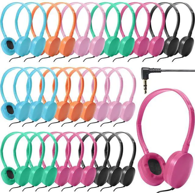 Main image of 0 Pack Wired Headphones, Adjustable On Ear Headphones, Kids Headphones with Stereo, Children Headphones Earbuds for Kids, Boys, Girls, Schools, Laptop, Travel, Plane, Tablet (Multicolors)