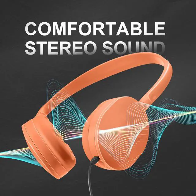 Alt view image 2 of 6 - 0 Pack Wired Headphones, Adjustable On Ear Headphones, Kids Headphones with Stereo, Children Headphones Earbuds for Kids, Boys, Girls, Schools, Laptop, Travel, Plane, Tablet (Multicolors)