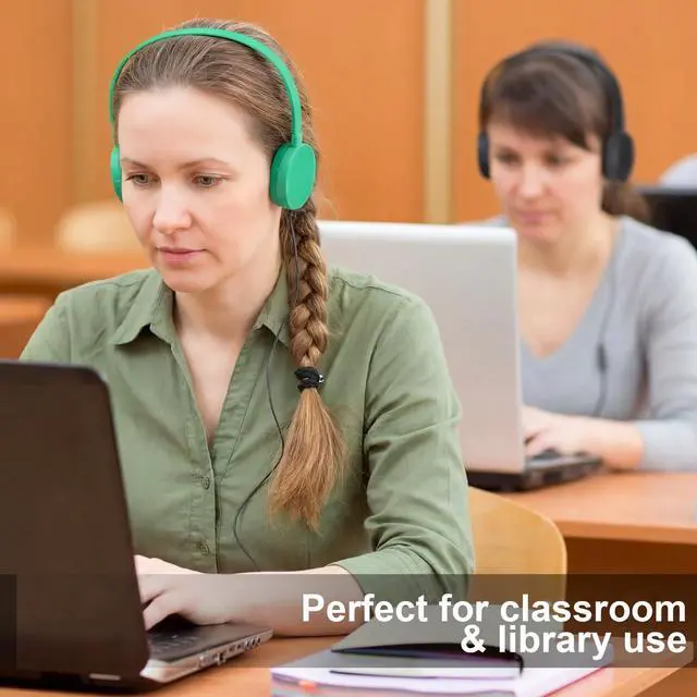 Alt view image 6 of 6 - 0 Pack Wired Headphones, Adjustable On Ear Headphones, Kids Headphones with Stereo, Children Headphones Earbuds for Kids, Boys, Girls, Schools, Laptop, Travel, Plane, Tablet (Multicolors)