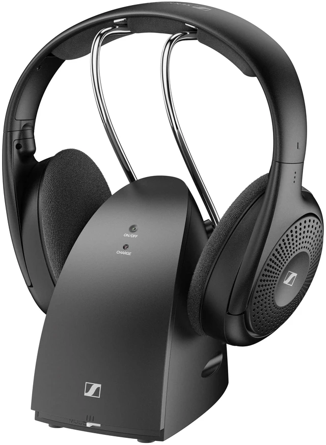 Main image of On-Ear Wireless Headphones for Crystal-clear TV Listening with 3 Sound Modes, Lightweight Design, Easy Volume Control, 60 m Range and Convenient Transmitter/Charger Combo - Black