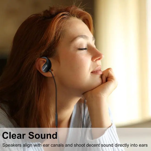 Alt view image 4 of 7 - Wired Open Ear Headphones with Microphone, Volume Control, Wrap Around Ear Hook & Case, Over Ear Earbuds for Sport Running, On Ear Out of Ear Earphones Comfortable for Sensitive & Small Ears