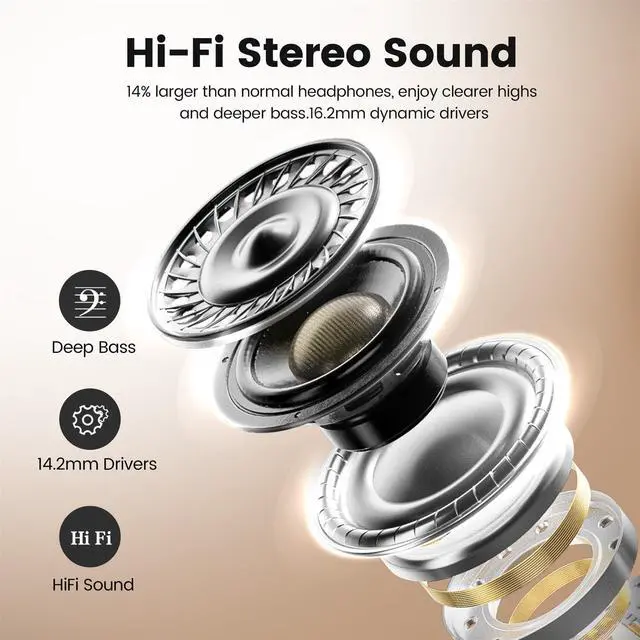 Alt view image 4 of 7 - Open Ear Headphones, Bluetooth Earbuds 5.4 wireless open ear bluetooth earbuds with Adjustable Ear Hooks, Ultra-Comfort, Snug Fit, Powerful Sound, Clear Calls, 40H Playtime, Multipoint Connection