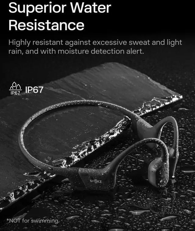 Alt view image 5 of 7 - OpenRun Mini-Bone Conduction Headphones,Open-Ear Bluetooth Wireless Sport Headphones for Running & Workout,Sweat Resistant, Long 8H Playtime,Mic,with Hair Band-Black