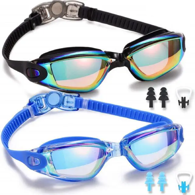 Main image of Swim Goggles, 2 Pack Swimming Goggles for Adult Men Women Youth Kids Child