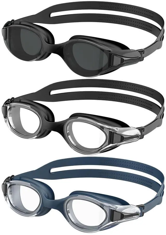 Main image of Swim Goggles Adult Swimming-Goggles: Pool Goggles for Men and Women with Anti Fog UV400 Protection No Leak 3 Pack