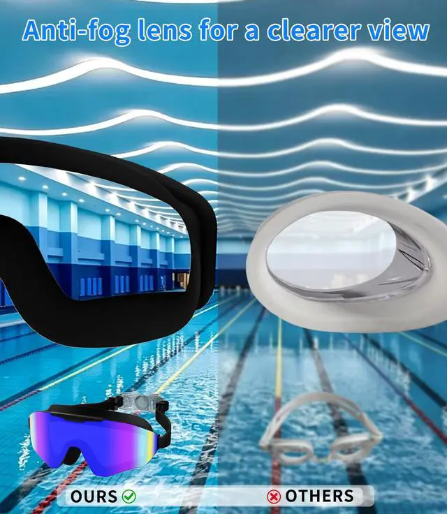 Alt view image 7 of 7 - Kids Swim Goggles 2 Pack for Suitable for Children aged 8 and Adults of Both Genders