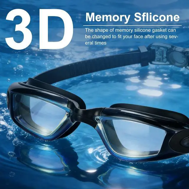 Alt view image 3 of 7 - Swim Goggles, Adult Swimming Goggles Anti Fog No Leaking Full Protection for Men Women Youth