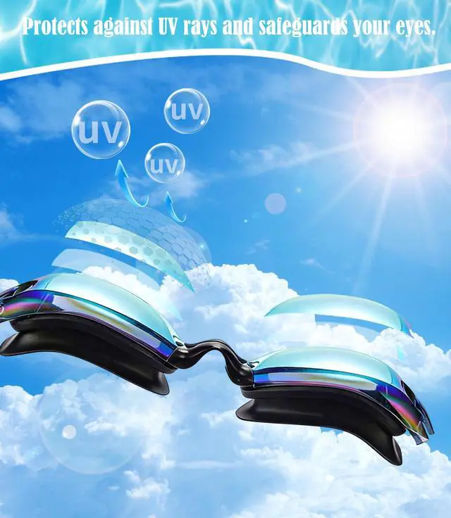 Alt view image 5 of 7 - Swim Goggles, Adult Swimming Goggles Anti Fog No Leaking Full Protection for Men Women Youth