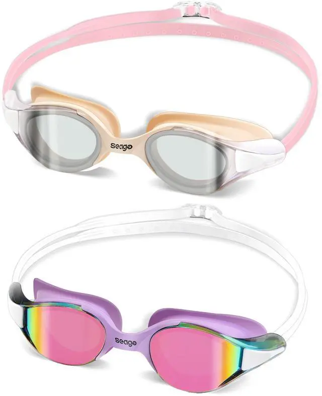 Main image of Racing Swim Goggles for Adult Men and Women, Swimming Goggles with Silicone Material Clear Vision No Leak Anti Fog UV Protection, Pool Underwater Adult Swim Goggles for Training and Competition