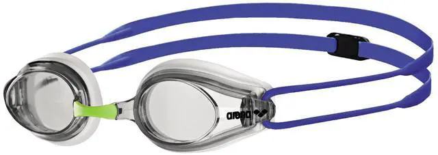 Main image of Tracks Unisex Adult Essential Racing Swim Goggles for Competitive Swimmers FINA-Approved Anti-Fog Coated Non-Mirror Lens, White/Clear/Blue