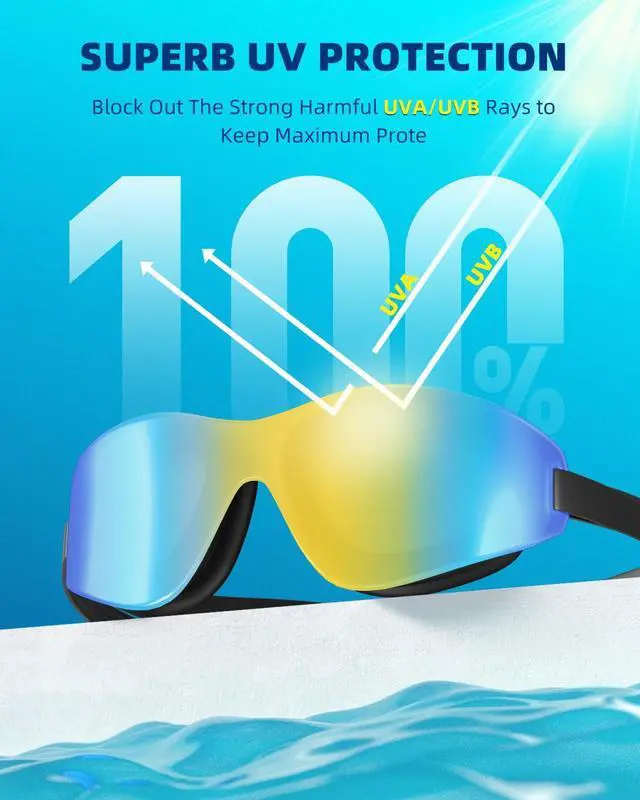 Alt view image 2 of 7 - Swim Goggles, Rimless polarized swimming goggles for Adult Men Women Youth (Aqua)