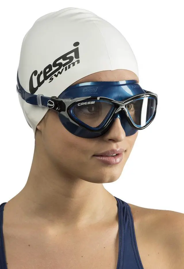 Alt view image 3 of 4 - Planet Swim Goggles, Blue Metal, Clear Lens