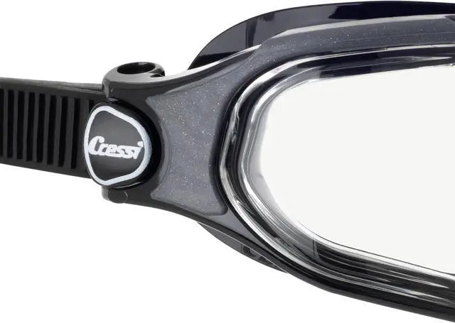 Alt view image 3 of 6 - Clear Eyes Swim Goggles - Black/Grey - Anti-Fog Lenses for Swim Gear - Wide Vision for Swimming - Adult Goggles with Secure Fit