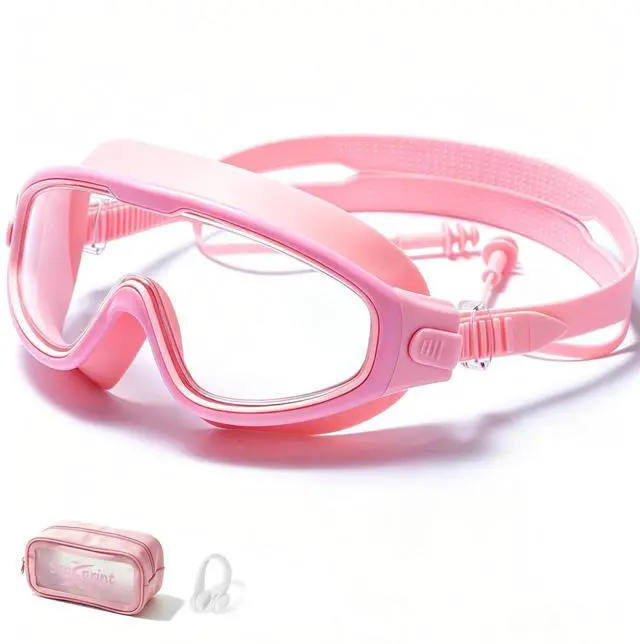 Main image of Swim Goggles for Kids 6-12, Wide View Anti-Fog UV Protection No Leaking,Boys Girls Youth Swimming Goggles(Pink)