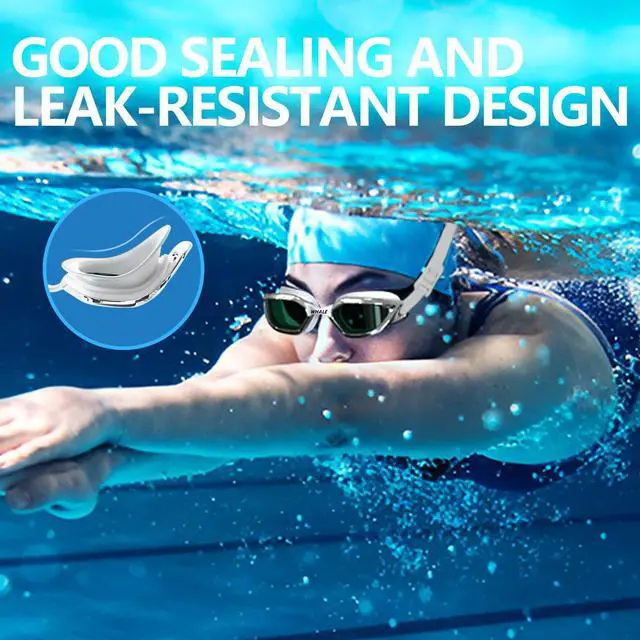 Alt view image 3 of 7 - Swimming Goggles S1 Nano-coated long-lasting anti-fog HD swimming goggles for men and women (Silver)