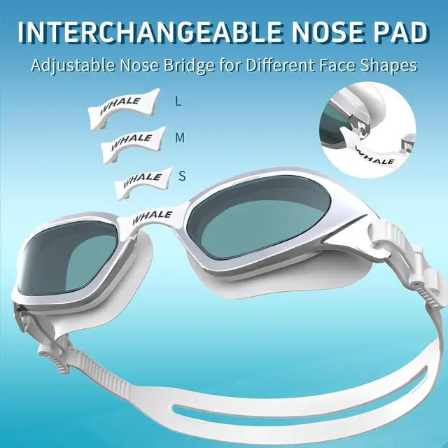 Alt view image 6 of 7 - Swimming Goggles S1 Nano-coated long-lasting anti-fog HD swimming goggles for men and women (Silver)