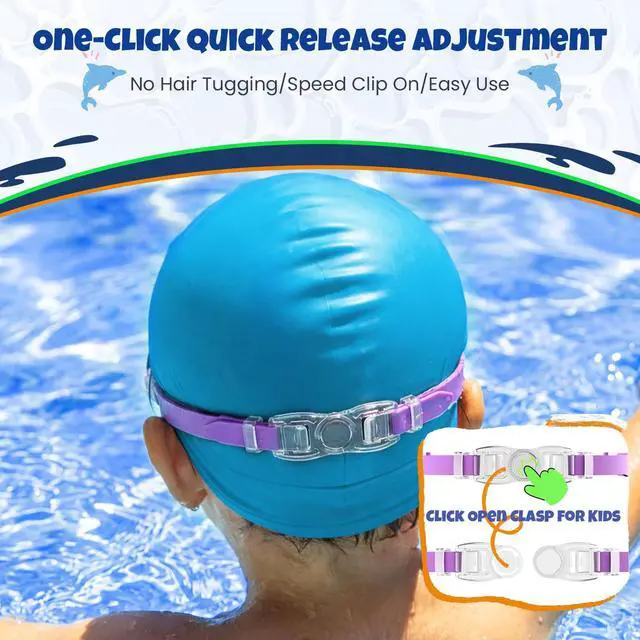 Alt view image 6 of 7 - Kids Goggles Age 4-16, Anti-Fog UV 180°Clear View Kids Swim Goggles, 3 Pack Swimming Goggles Waterproof Pool Goggles for Boys Girls Toddler Kids Youth