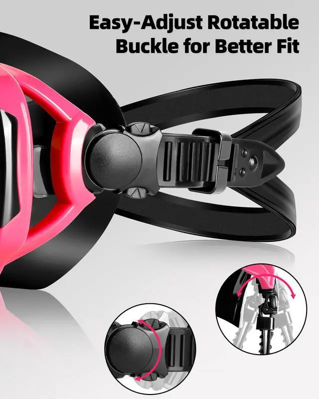 Alt view image 5 of 7 - Adult Swim Goggles with Nose Cover for Women Men, HD Clear Wide View Pool Water Nose Waterproof Shower Goggles Swimming Adult Diving Scuba Youth Mask Pool Underwater Beach Ocean Open Water