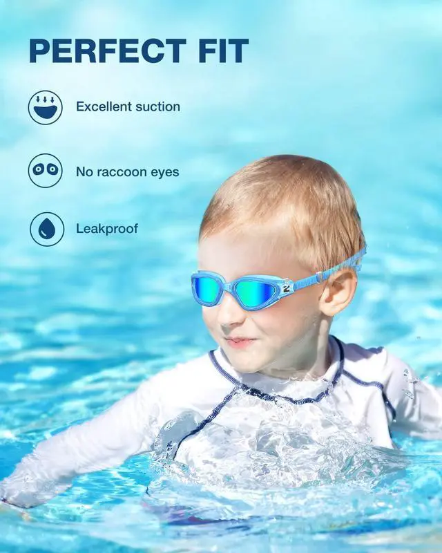 Alt view image 4 of 6 - Kids Swim Goggles, G1 MINI UV Protection Anti-Fog Polarized Swimming Goggles for Age 6-14