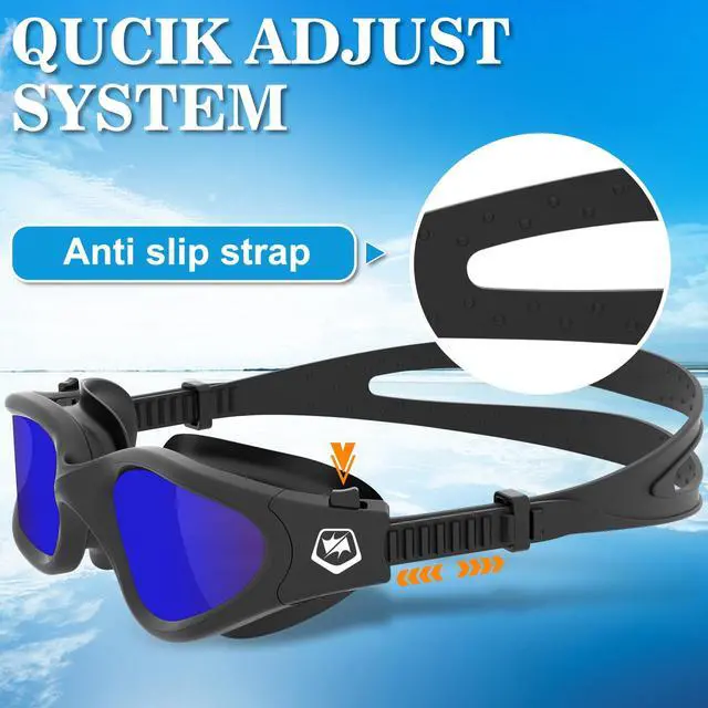 Alt view image 5 of 7 - Swimming Goggles Swim Pool Goggles Anti Fog Anti UV No Leakage Clear Vision for Men Women Adults Teenagers