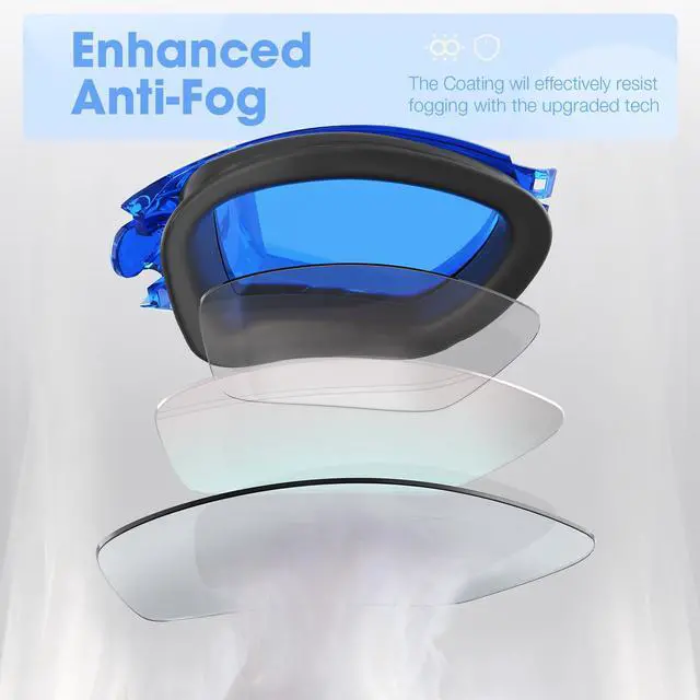 Alt view image 3 of 7 - Swim Goggles, 2 Pack Swimming Goggles Anti Fog No Leaking UV Protection for Men Women Adult Youth