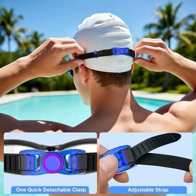 Alt view image 6 of 7 - Swim Goggles, 2 Pack Swimming Goggles Anti Fog No Leaking UV Protection for Men Women Adult Youth